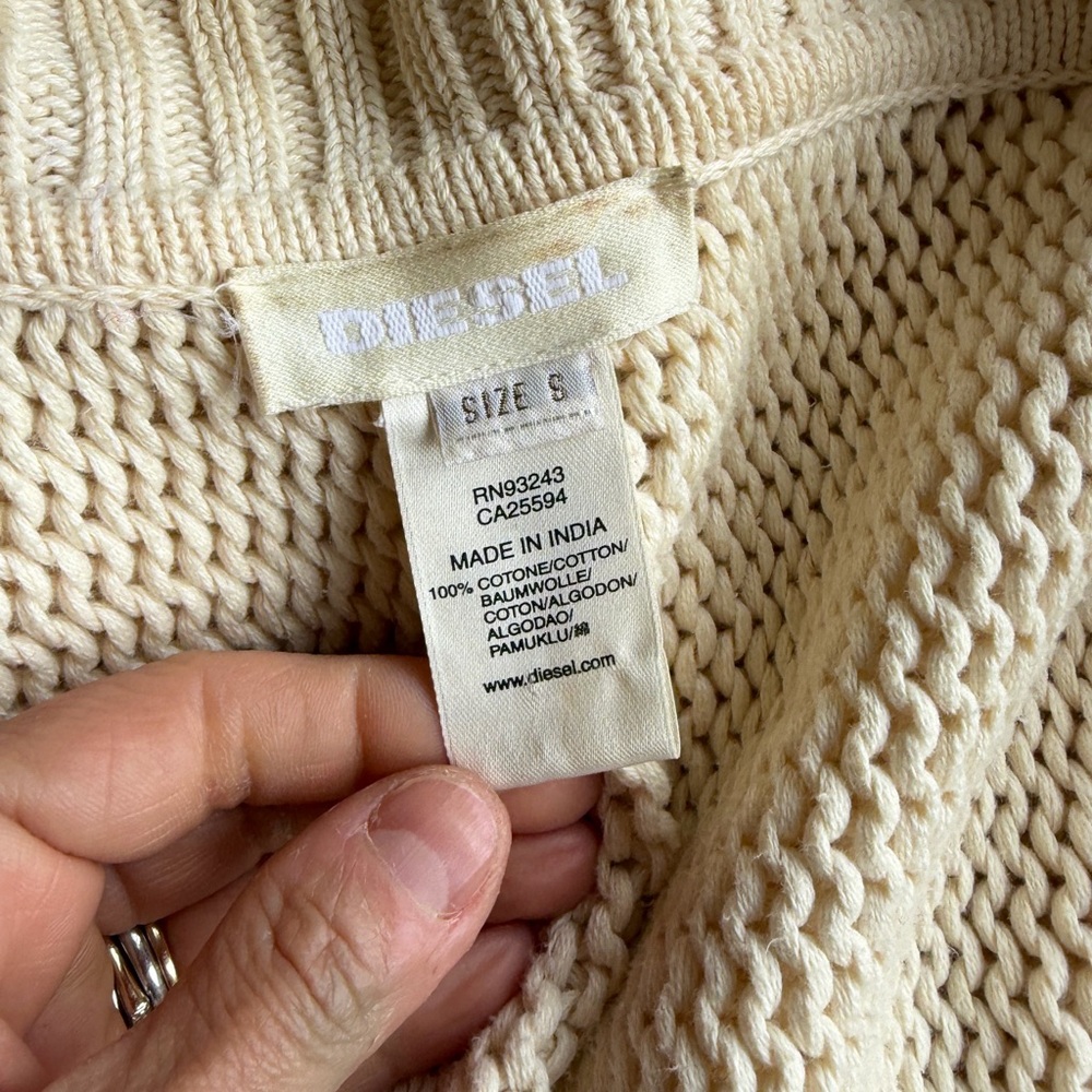 DIESEL CROPPED KNIT SWEATER - Picture 3 of 5